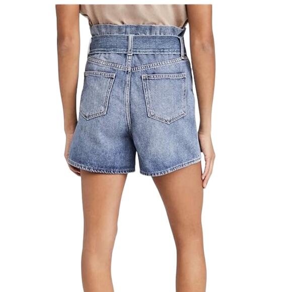 Joes Jeans Paperbag Waist Belted Denim Shorts Med Wash NEW Size 29 - Picture 7 of 8